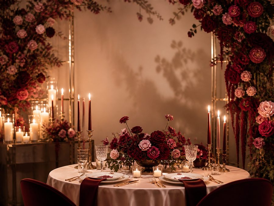 Flores y detalles para una celebración romántica